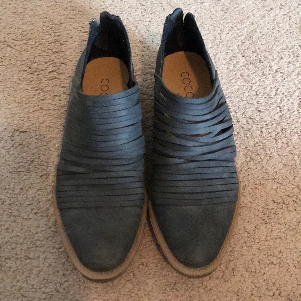 Black cutout booties